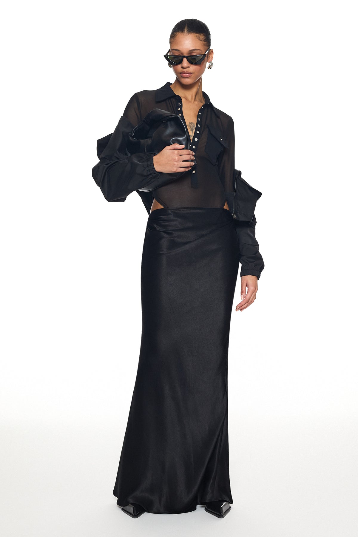 SATIN LINE SKIRT