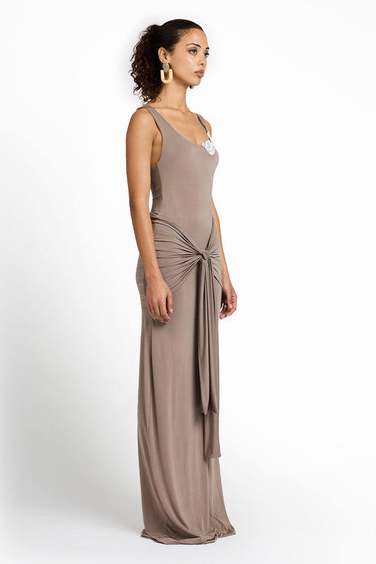 DRAPED BLOOM DRESS